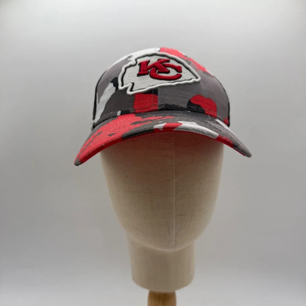 New Era Kansas City Chiefs Youth 9FORTY NFL Camo Snapback Hat Red Gray